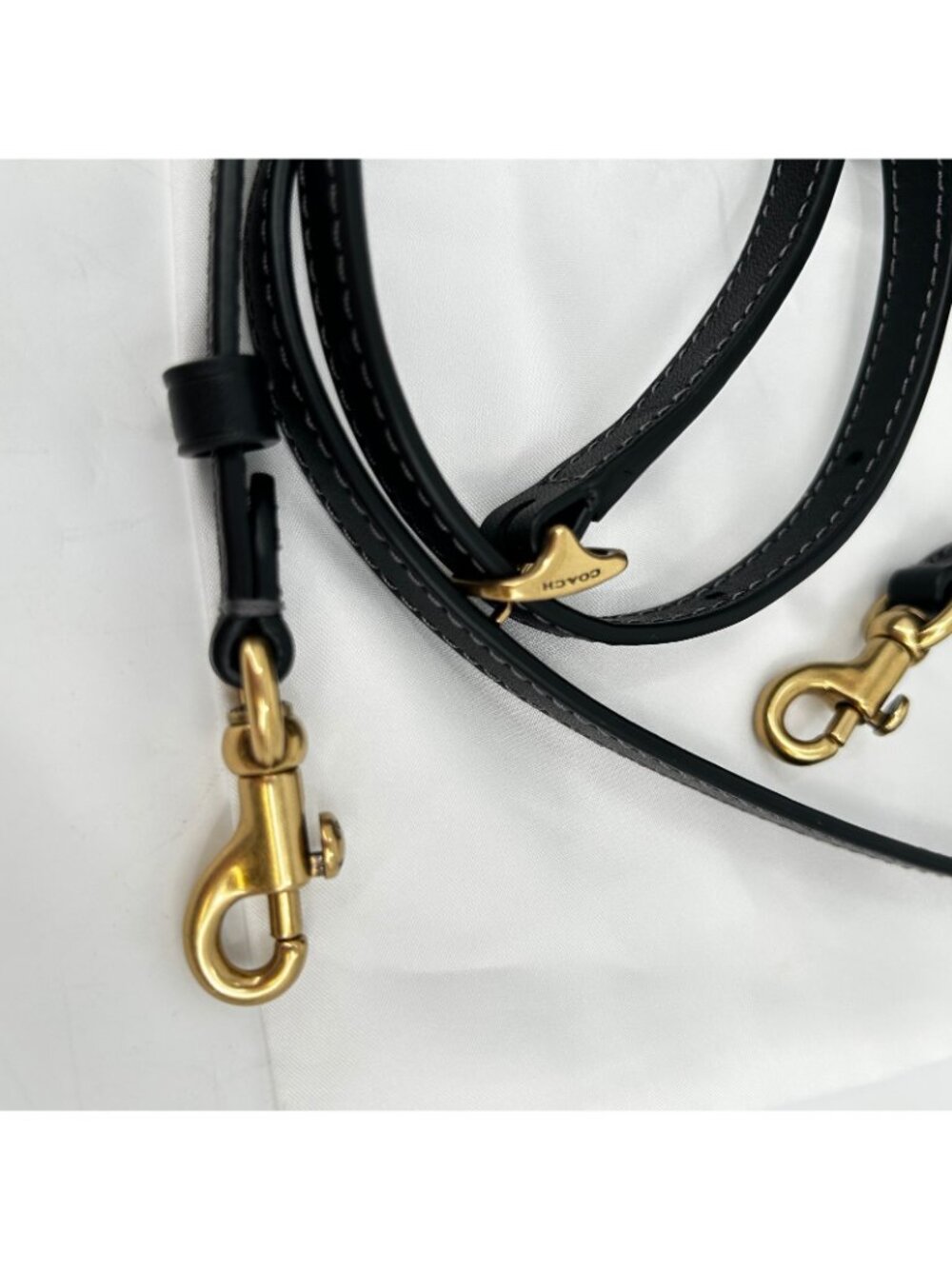 Coach The Trail Bag CBG93 Black Glovetanned Leather Crossbody Top Handle Zip - Picture 12 of 16